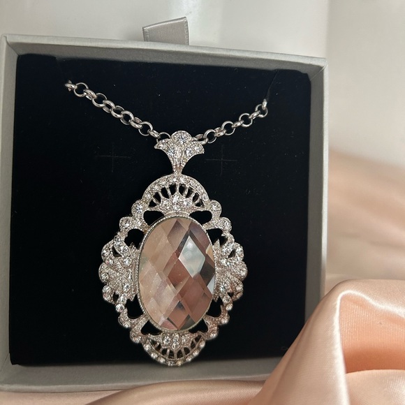 Vintage Long Silver Plate Necklace Brand New - Picture 2 of 5